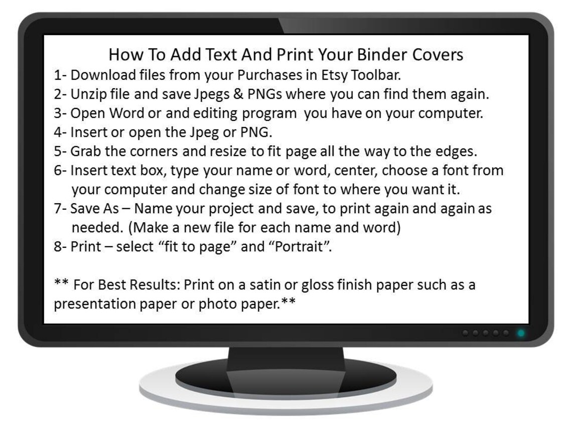 Instant Download Printable Folder Binder Covers Inserts Black - Etsy