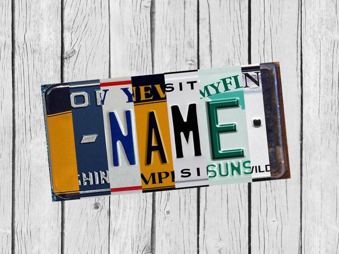License Plate Art Sign Custom Name DIY Gift Full Size Wall Art Etsy