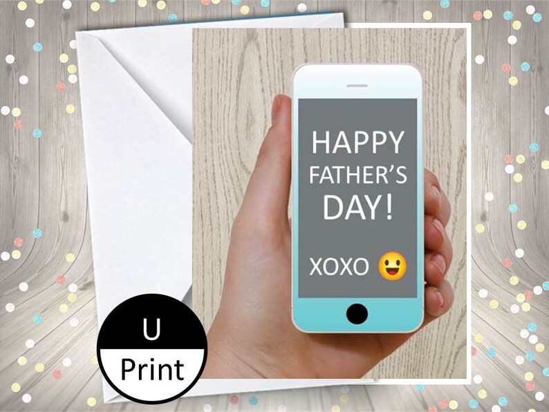 Printable Card Funny Fathers Day Cell Phone Text Message From Etsy