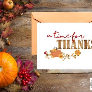 Thanksgiving-kaart kaart A vakantietijd voor Bedankt lege kaart eenvoudig moderne PDF Jpeg afdrukbare digitale Instant Download afdrukbare