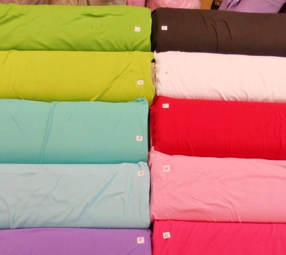 Bright Color Interlock Knit Cotton Fabric  70 Inches WIDE By The Yard