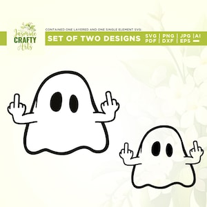 Ghost Middle Finger svg, Cricut, Sublimation, Halloween svg, Funny Halloween svg, Cute Ghost Halloween png, Silhouette, instant download