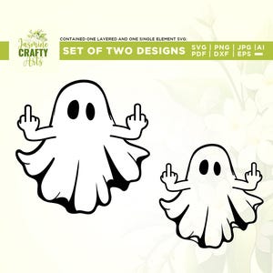 Ghost Middle Finger svg, Cricut, sublimation, Halloween svg, Cute Ghost Halloween, Funny Halloween svg, Silhouette, vinyl, instant download