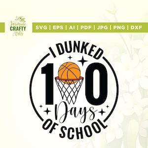 100 Dias de Escola Svg, Escola Svg, Cricut, Sublimação, Basquete png, Volta às Aulas Svg, Professor Svg, Basquete Svg, Esportes png, Vinil