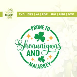 Manigance Svg, Svg Malarkey, Svg drôle, Cricut, sublimation, Svg chemise porte-bonheur, Svg trèfle, Svg irlandais, Saint-Patrick Svg, Shamrock