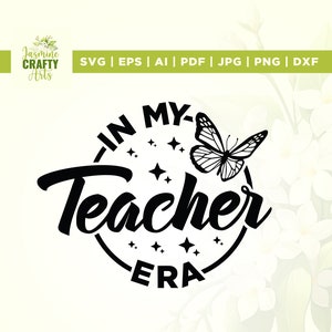 In My Teacher Era svg, Teacher Appreciation, Teacher Gift, In My Cool Teacher Era png, Best Teacher png, Silhouette, Cricut, sublimation,
