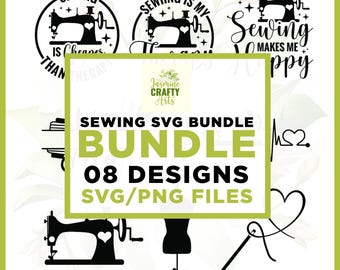 SVG-bundel naaien, op maat gemaakte Cricut en sublimatieontwerpen (digitale download)