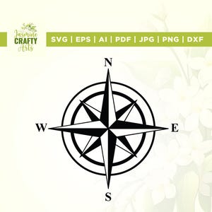 Boussole svg, cricut, sublimation, boussole, rose des vents SVG, boussole nautique SVG, Svg, Dxf, Png, Eps, Silhouette, svg Glowforge, fer à repasser
