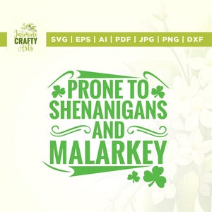 Manigance Svg, Svg Malarkey, Svg drôle, Cricut, sublimation, Svg chemise porte-bonheur, Svg trèfle, Svg irlandais, Saint-Patrick Svg, Shamrock