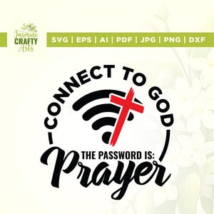Maak verbinding met God, het antwoord is gebed Svg, cricut, sublimatie, aanbidding van Jezus Svg, geloof en aanbidding svg, Christan svg, opstrijkbaar, digitaal bestand