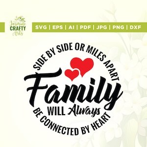 Famille Svg, ou Svg soeurs à des kilomètres, Cricut, sublimation, sera toujours Svg, être connecté par le coeur Svg, usage commercial, côte à côte Svg