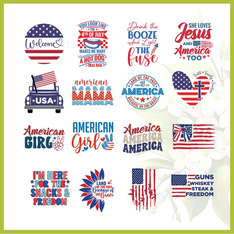 USA 250th Anniversary SVG Bundle, Patriotic America Designs (svg/png ...