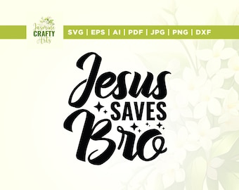 Jesus Saves Bro SVG, Christian Toddler Tee Design (digitale download)