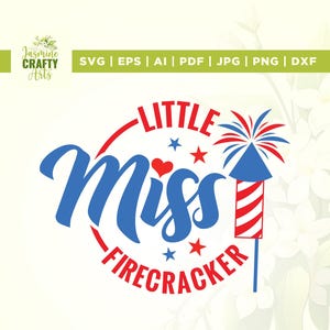 Little Miss Firecracker SVG, Firecracker SVG, Cricut, Sublimazione, Little Mister SVG, American Girl Boy SVG, American Girl 4 luglio SVG,