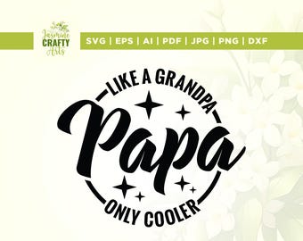 SVG de Papá Genial, Diseño de Abuelo, Cricut, Silhouette (Descarga Digital)