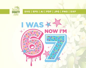 Funny 7th Birthday SVG, New Year Kid Design (Digital Download)