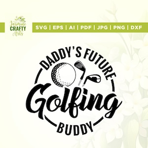 Daddy's Future Golfing Buddy Svg, Daddy's Svg, Cricut, sublimatie, baby outfit Svg, baby boy rompertje, golfen Graphic Tee, baby Romper Svg