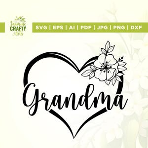 Oma hart SVG, Moederdag SVG, oma gesneden bestand, silhouet, Cricut, overgrootmoeder hart, oma Tshirt Svg, vinyl, Instant Download