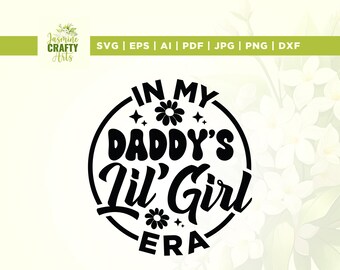 Époque fille à papa SVG, fille papa PNG, Silhouette Cricut (fichiers numériques)