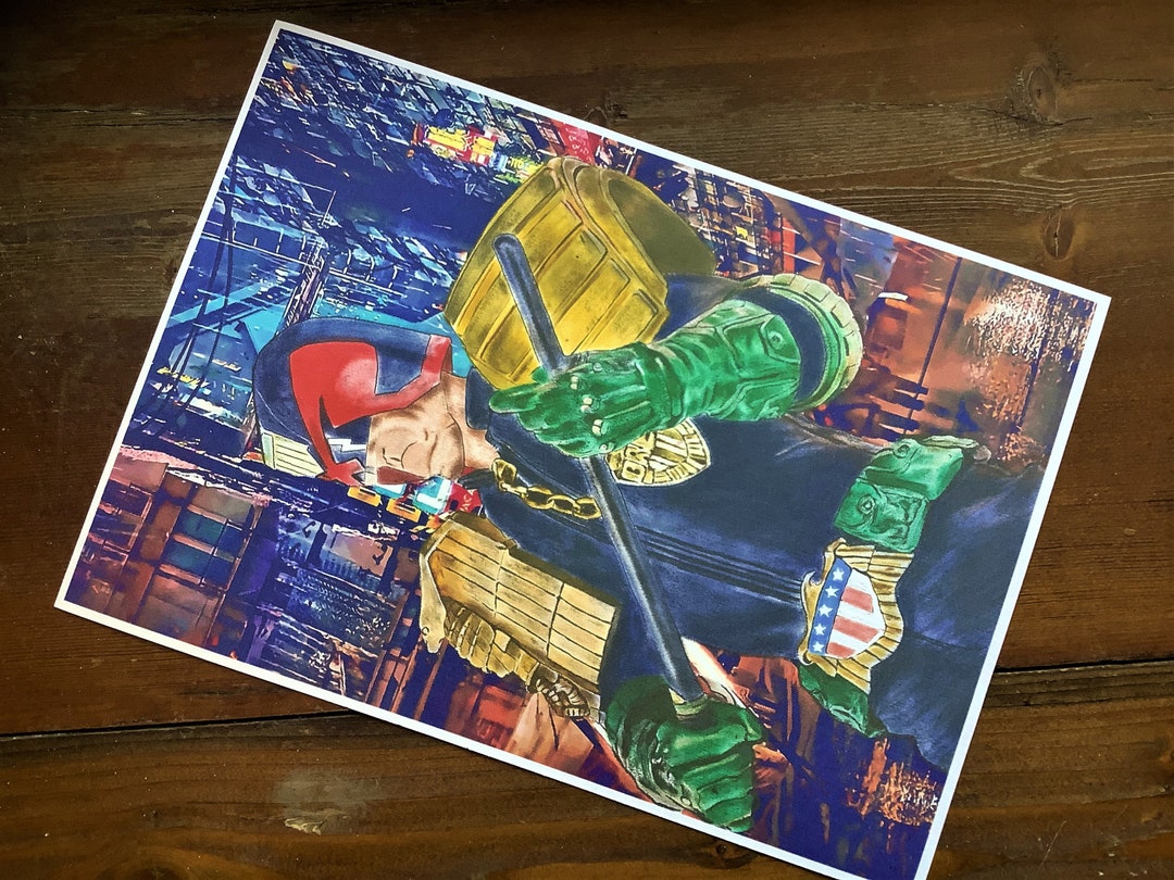 Judge Dredd From 2000AD A4/A3 Print - Etsy