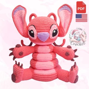 Padrão de crochê para brinquedo empilhável de anjo, padrão de crochê de desenho animado de amigurumi, brinquedo de crochê Montessori, padrão de crochê de anjo, brinquedo de pelúcia de crochê
