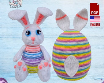 Crochet Easter Bunny Stacking Toy Pattern: Montessori Amigurumi (PDF Pattern)