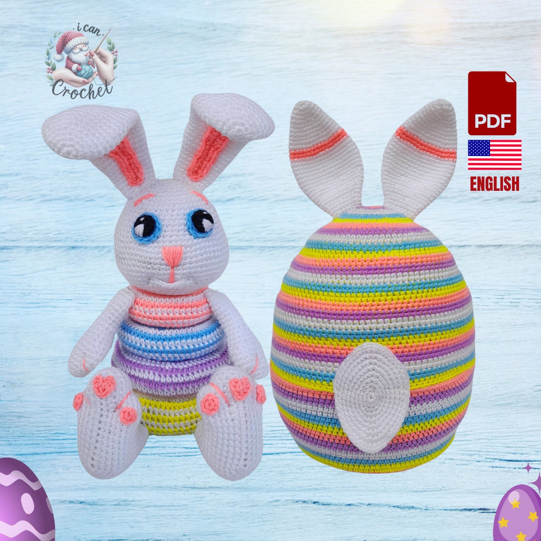 40 Easter Bunny Crochet Patterns for Spring Gifts, Baskets, and Home Decor 15 Crochet Easter Bunny Stacking Toy Pattern: Montessori