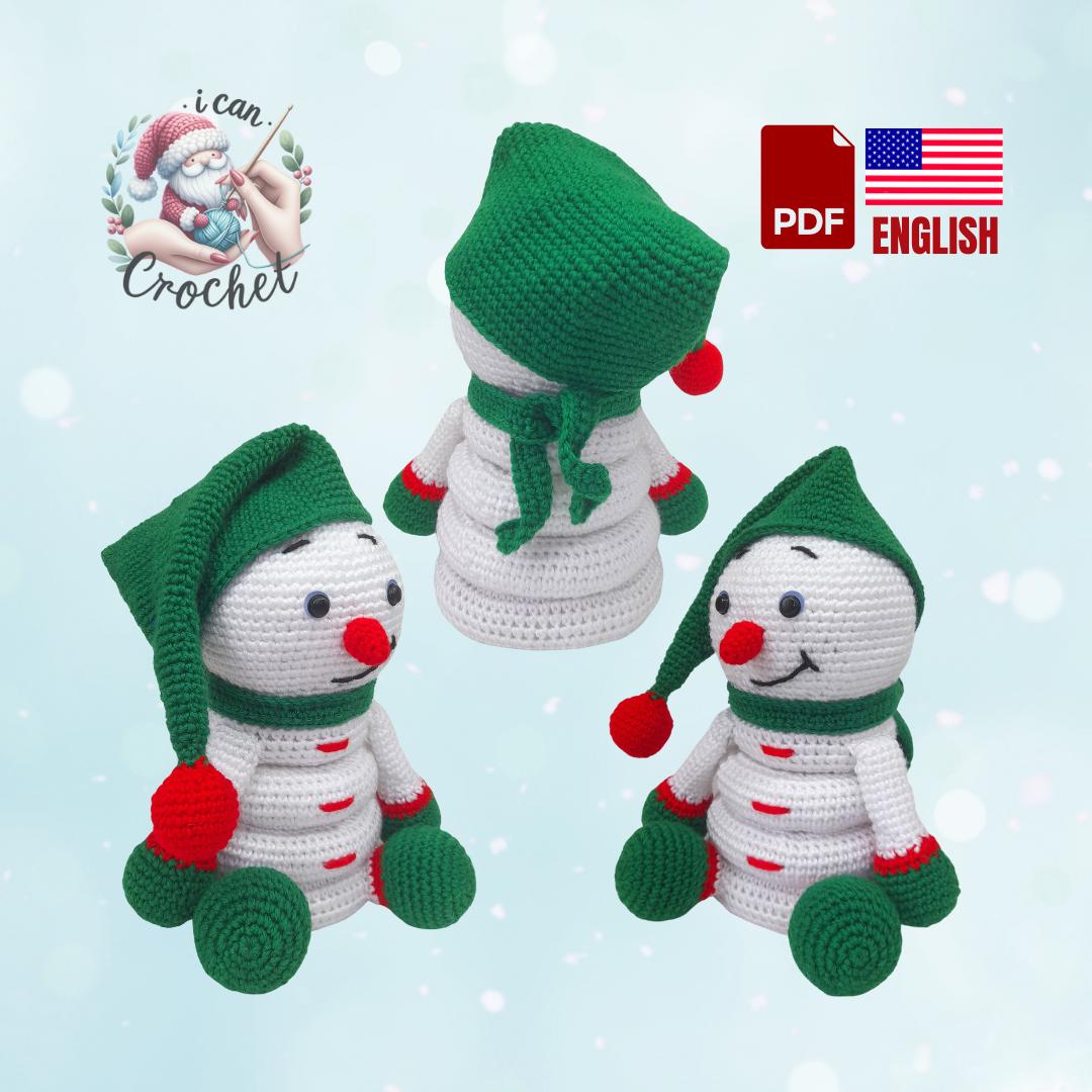 Patterns Snowman Stack Crochet Snowman Stacking Toy Pattern, Montessori Amigurumi (PDF Pattern ...
