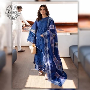 Custom Stitched Embroidery Luxury Chiffon Indian Pakistani Dress For Women Salwar Kameez 3 Piece Suit Party Dresses Eid & Wedding Outfit