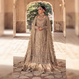 Latest Pakistani indian Wedding Dresses, Pakistani Bridal Lehenga, Indian Lengha Bridal Gown, Wedding Lengha, Nikkah Eid Dress, Maxi Suit