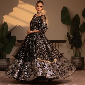 Custom Stitch Silk Pakistani Indian Women Wedding Bridal Cocktail Dress Mirror And Stone Embroidery Maxi Nikkah Party Designer Eid Dress