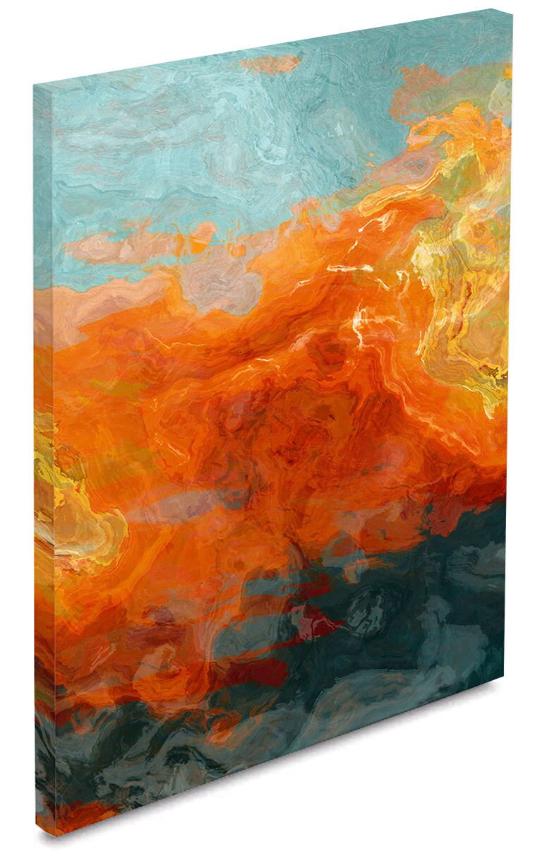 Abstract Art 40x78 Oversized Triptych Gallery Wrap Giclee Etsy Canada