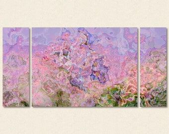 Large Triptych Abstract Art Canvas Print, 30x60 to 40x78 Abstract Painting Giclee, Contemporary Wall Art, from Original Painting Virgin Tide