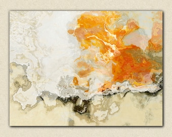 Large Abstract Canvas Print: 24x32 to 40x54, Contemporary Giclee Wall Art - Rhymes With Orange