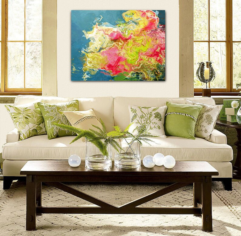 Abstract contemporary art stretched canvas print 30x40 to Etsy
