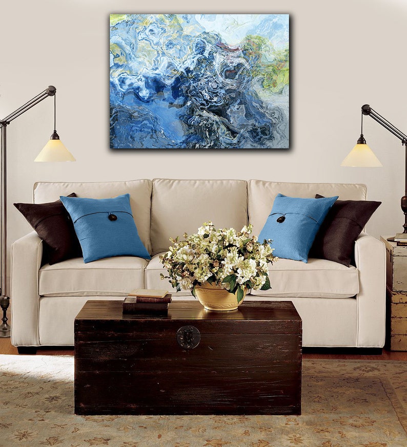 Large Abstract Wall Art 30x40 to 40x54 Giclee Canvas Print Etsy