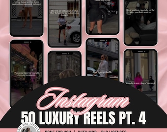 50 Reels de Instagram de lujo sin rostro: Vídeos de chicas jefas MRR PLR
