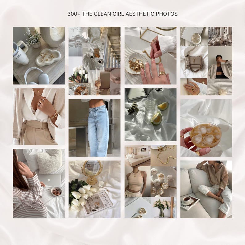 The Clean Girl Aesthetic Beige Modern Aesthetic Vibes Stock Images Collection Instagram Faceless Digital Marketing Content DFY MRR/PLR Luxury Clean Girl Stock Photos Faceless Photos Images Instagram Stories Aesthetic Stock Picture IG Social Media