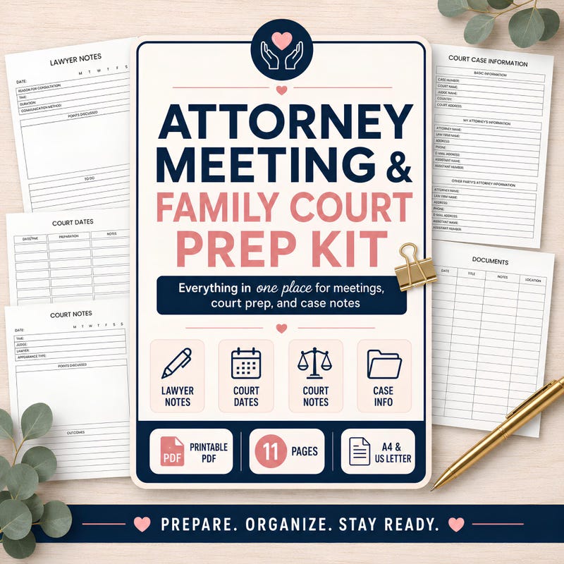 Family Court Case Planner - Etsy