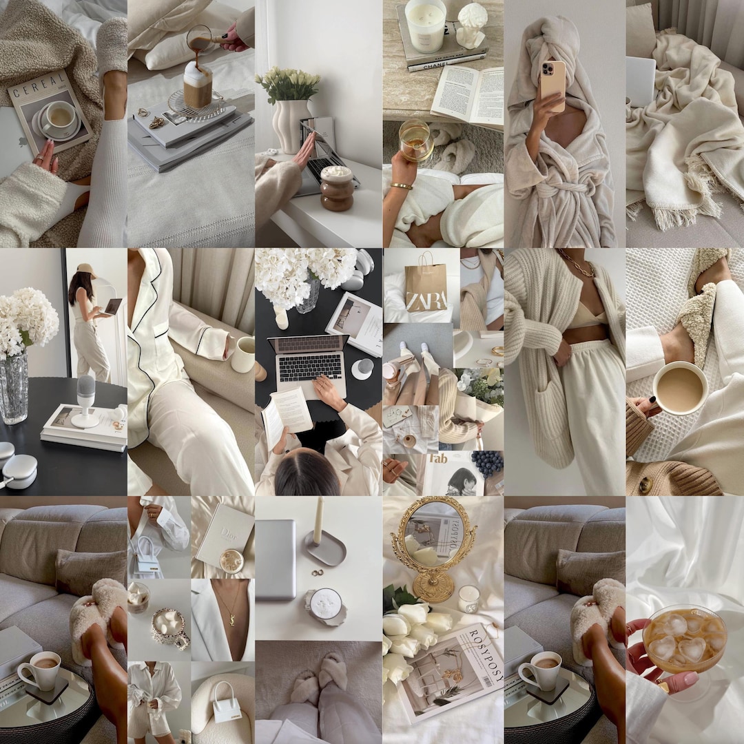 300 the Clean Girl Aesthetic Beige Modern Aesthetic Vibes Stock Images ...