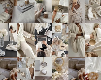 Beige Aesthetic Stock Photos, Clean Girl Faceless Images (Digital Download)