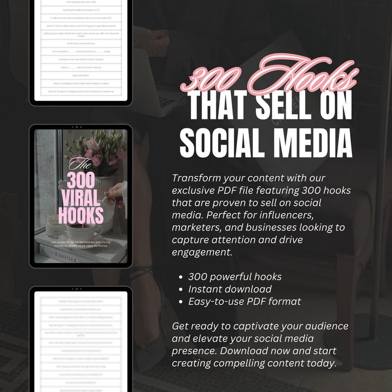 300 Viral Hooks Instagram Tiktok Guide Viral Hooks Ebook Done for You ...