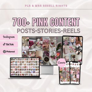 700 Pink Aesthetic Faceless Reels Pink Videos Pink Stock Images MRR Instagram Posts Pink Aesthetic Faceless Content Bank Master Resell Right