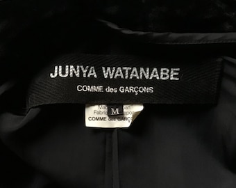 RARE Vintage Designer JUNYA WATANABE for Comme des Garcons Velvet Swing Coat with a Twist & Flared Sleeves. Size M