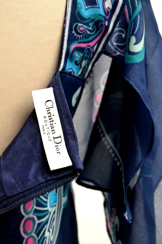 CHIFFON HANDKERCHIEF Vintage Christian DIOR 1960's