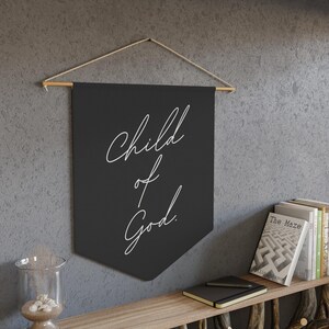 Child of God Canvas Banner, Minimalist Christian Nursery Wall Decor, Faith Based Kids Room Sign, Scripture-Inspired Baby Gift