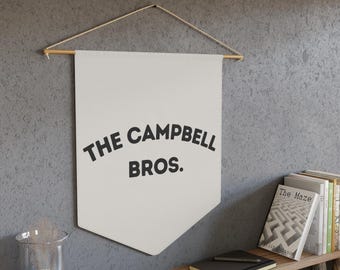 Banderín personalizado para hermano, decoración de pared con apellido personalizado, pancarta minimalista para habitación de niño