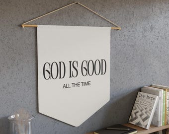 Pancarta «Dios es bueno», decoración cristiana para el hogar, arte mural inspirador