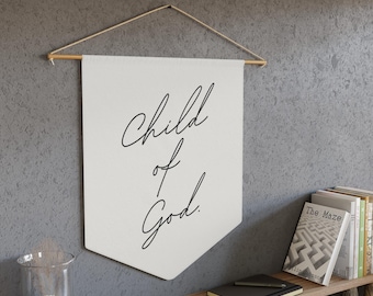 Canvasbanner Child of God: minimalistisch christelijk kinderdagverblijf