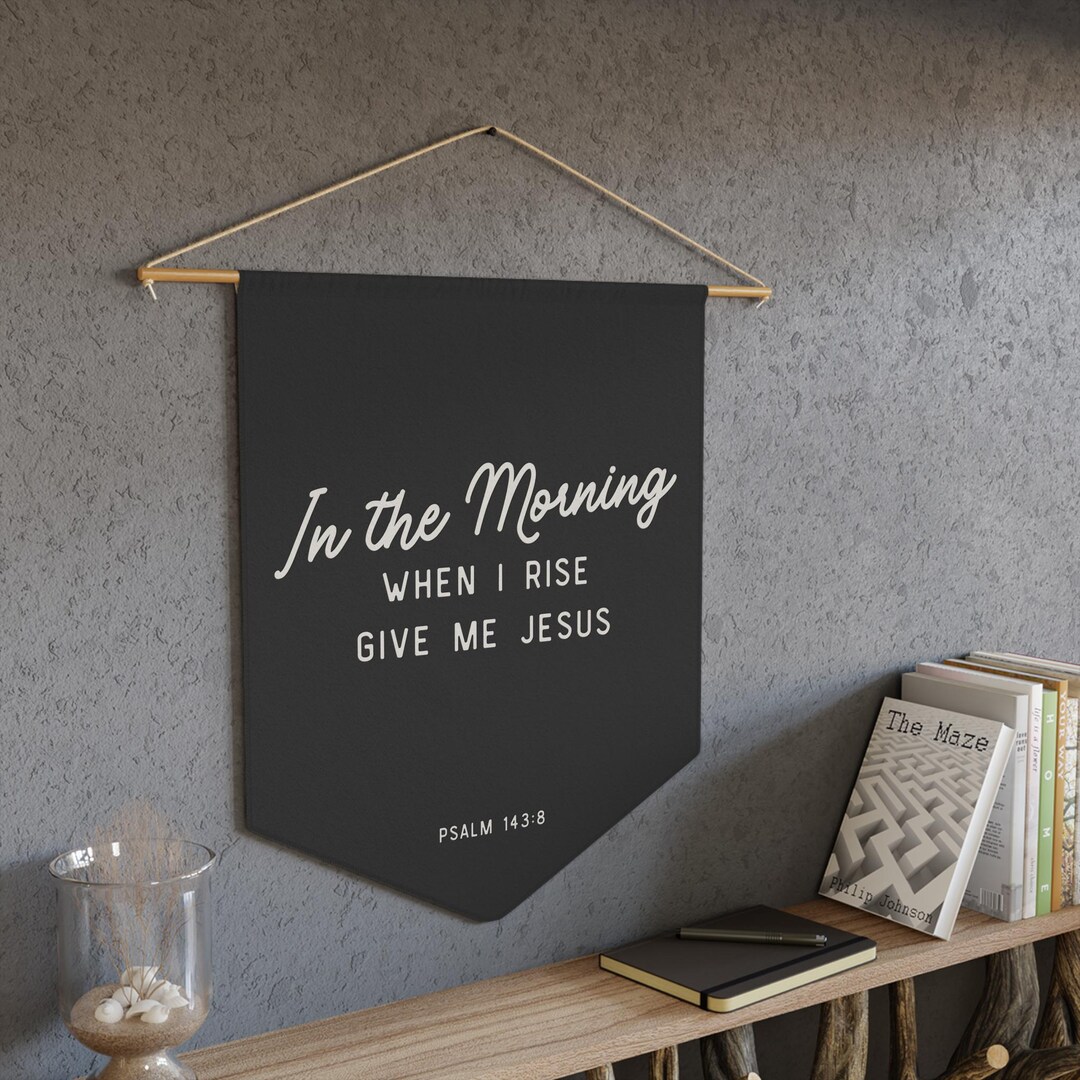 Psalm 143:8 Scripture Wall Banner, Christian Home Decor - Etsy